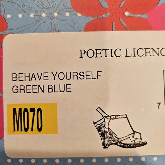 Blue,green shoes - Picture 2 of 3